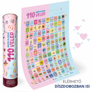 110 élmény pároknak kaparós élmény plakát webshop valentin nap randi nőnap ajándék ötlet