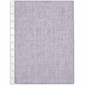 Orgonalila lenvászon szövet textiil borító korongos füzet napló planner