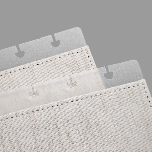 Bézs lenvászon szövet textiil borító korongos füzet napló planner csaaldinaptar.hu webshop