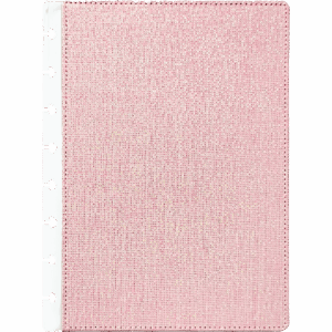 Rózsaszín lenvászon szövet textiil borító korongos füzet napló planner csaaldinaptar.hu webshop