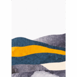 A5 Borító - Absztrakt dombok sárga