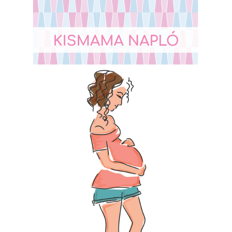 A5 Borító – Kismama napló 1 a5 korongos füzet borító Kismama napló előlap