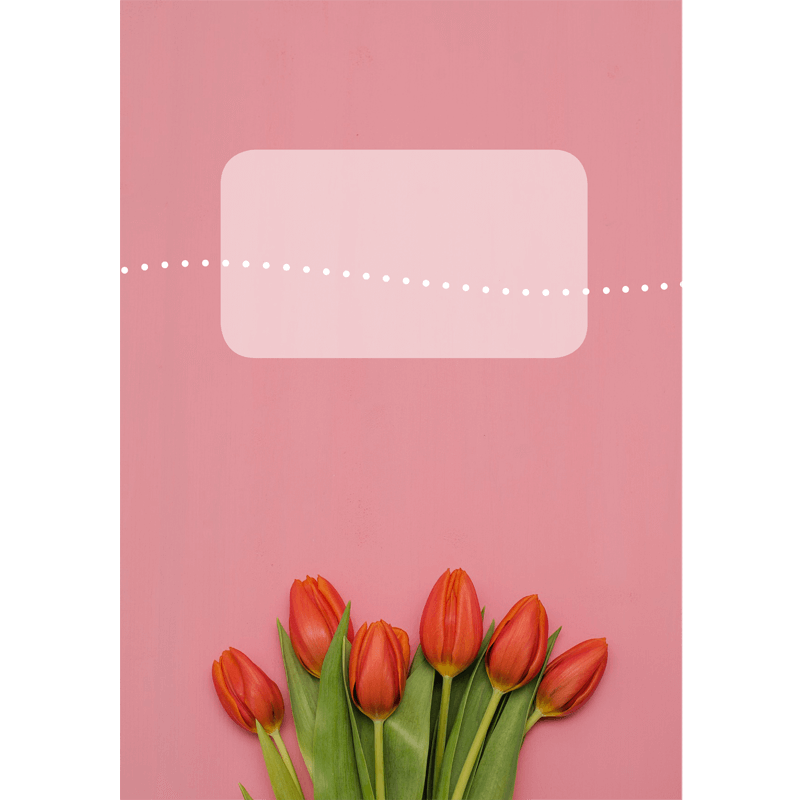 A5 Borító – Tulipán 1 a5 korongos füzet borító tulipán előlap
