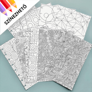 absztrakt geometria színező csomag