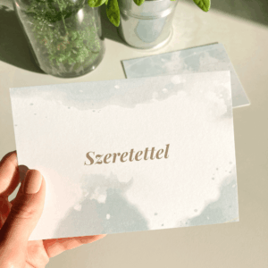 Ajándékkísérő kártya – Akvarell