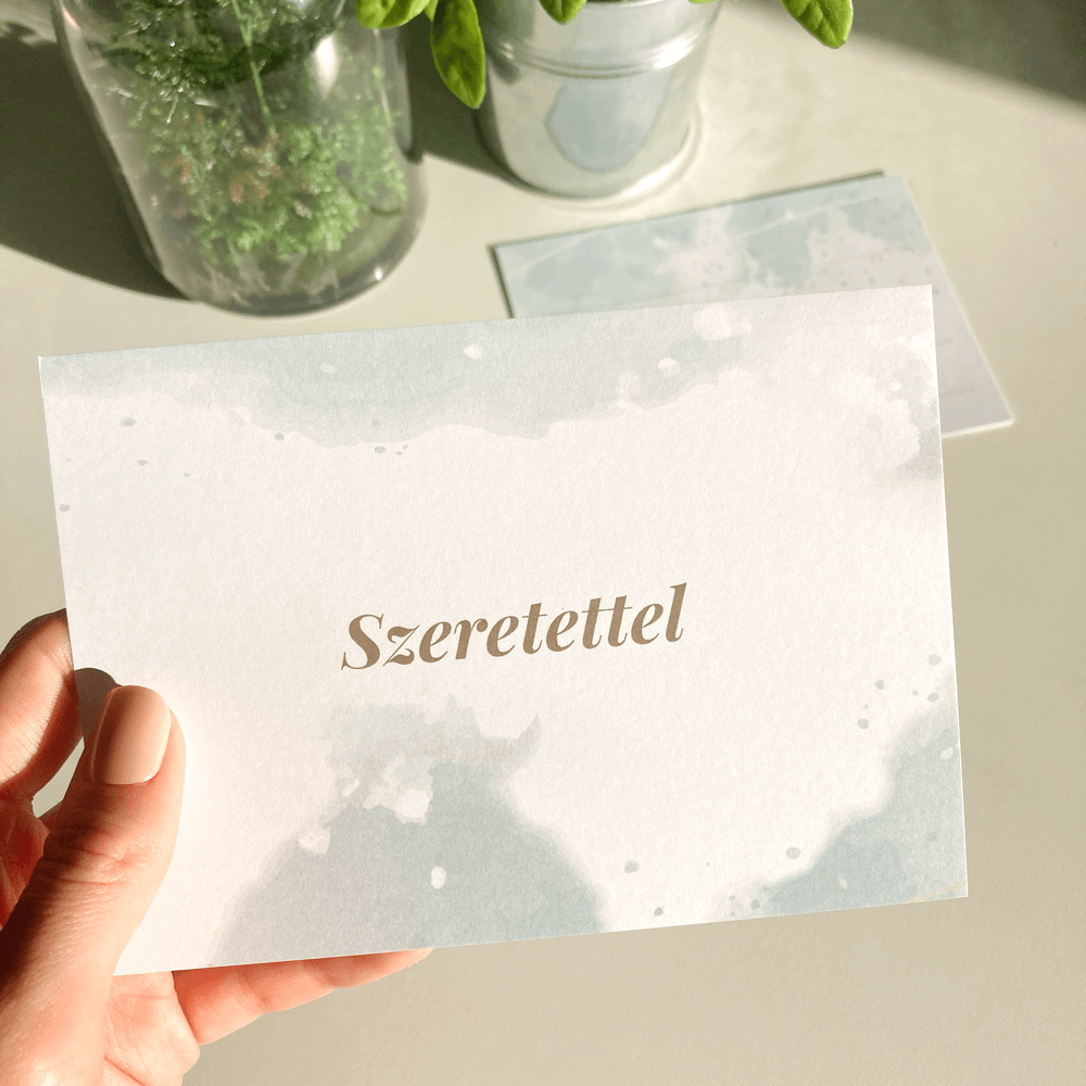 Ajándékkísérő kártya - Akvarell 2 Ajándékkísérő kártya – Akvarell