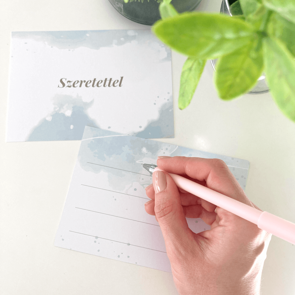 Ajándékkísérő kártya - Akvarell 4 Ajándékkísérő kártya – Akvarell