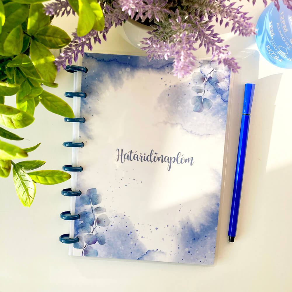 A5 Borító - Álomkék naplóm 3 a5 korongos füzet laminált borító Álomkék naplóm inspiráció