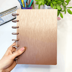 Elegáns rosegold műanyag borító – A5