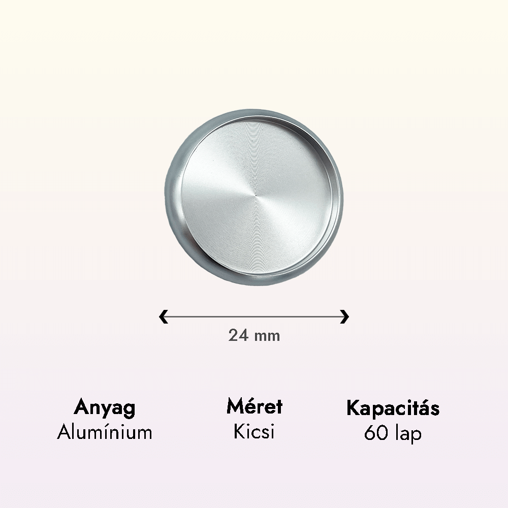Alumínium korong – 24 mm – ezüst 2 fem korong ezust kicsi 24 adatok