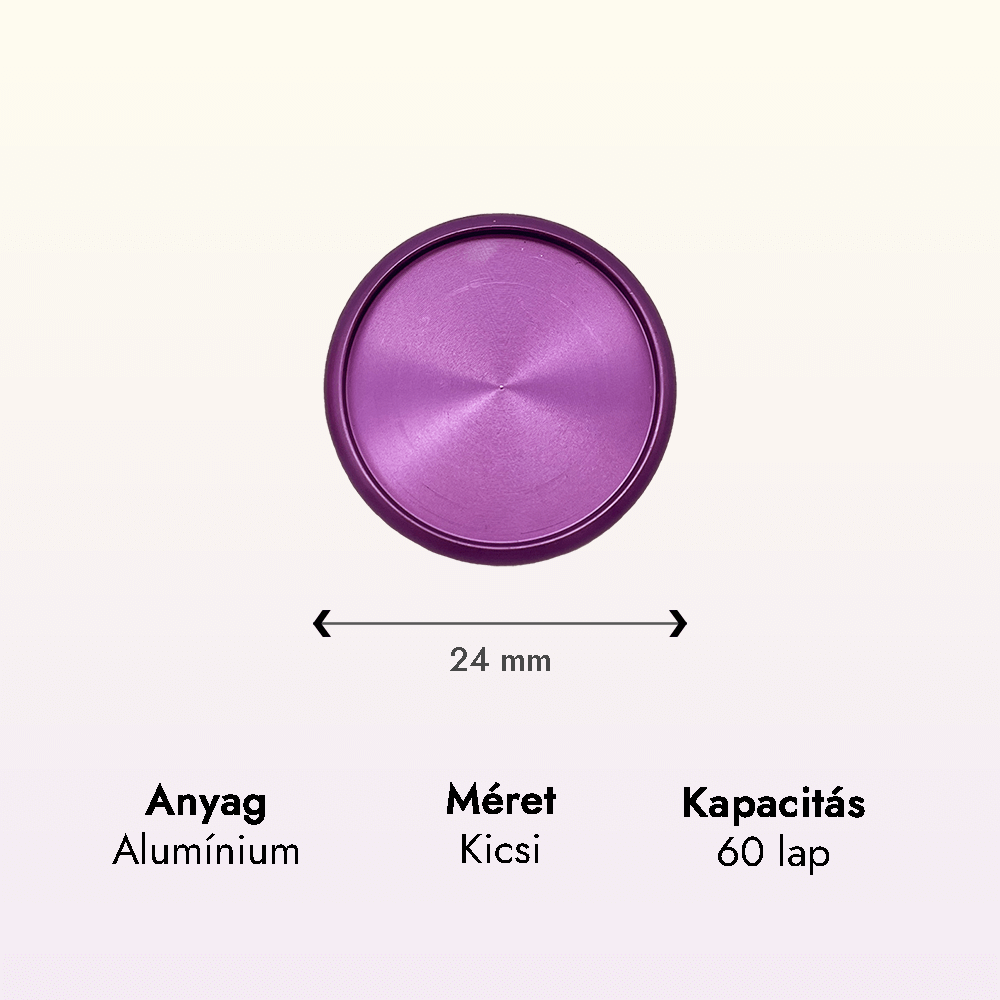 Alumínium korong – 24 mm – lila 2 fem korong lila kicsi 24 adatok
