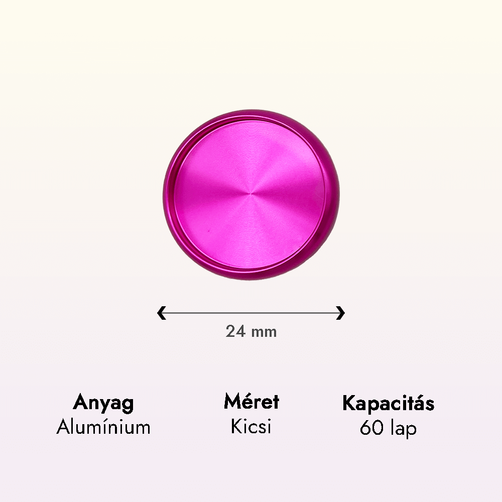 Alumínium korong – 24 mm – pink 2 fem korong pink kicsi 24 adatok
