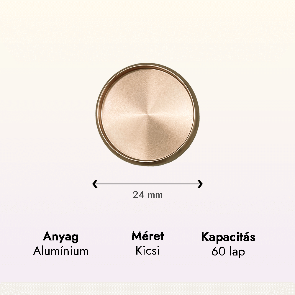 Alumínium korong – 24 mm – rosegold 2 fem korong rosegold kicsi 24 adatok