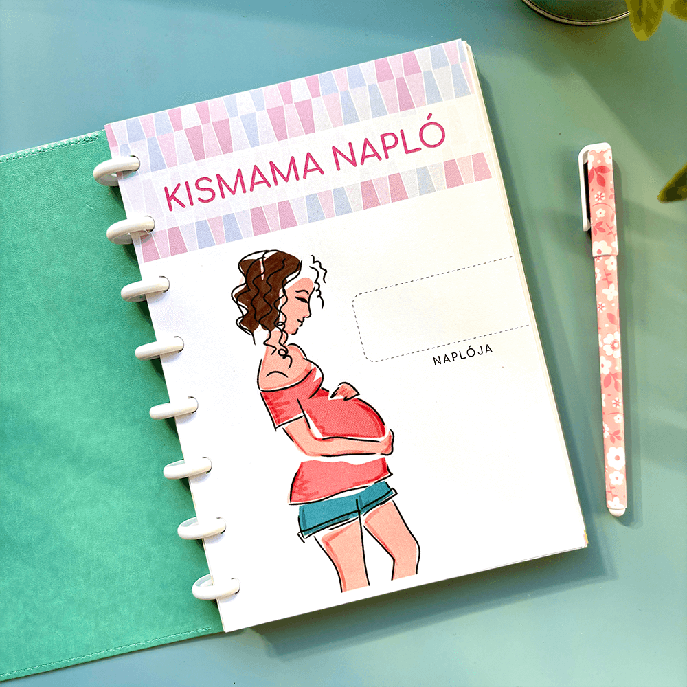 Babaváró kismama napló 1 Babaváró kismama napló korongos napló csaladinaptar.hu webshop