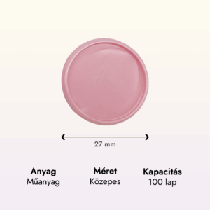 babarózsaszín műanyag közepes korong adatok lapraforgó korongos füzet családinaptár