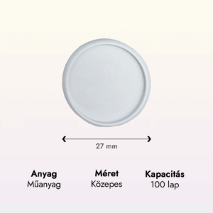 fehér műanyag közepes korong adatok lapraforgó korongos füzet családinaptár
