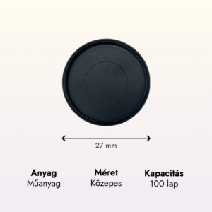 fekete műanyag közepes korong adatok lapraforgó korongos füzet családinaptár
