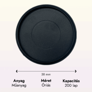 fekete műanyag óriás korong adatok lapraforgó korongos füzet családinaptár