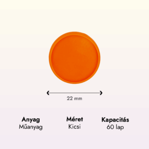 narancs műanyag kicsi korong adatok lapraforgó korongos füzet családinaptár