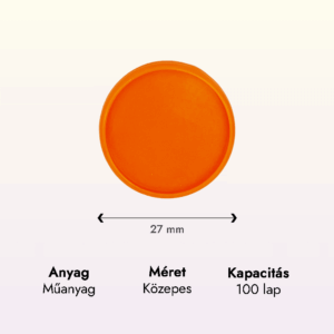narancs műanyag közepes korong adatok lapraforgó korongos füzet családinaptár