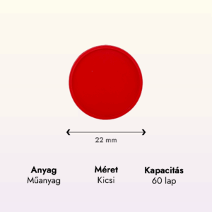 piros műanyag kicsi korong adatok lapraforgó korongos füzet családinaptár