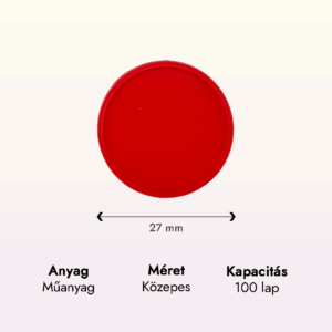 piros műanyag közepes korong adatok lapraforgó korongos füzet családinaptár