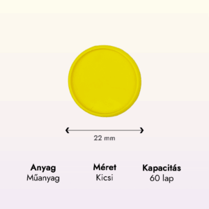 sárga műanyag kicsi korong adatok lapraforgó korongos füzet családinaptár