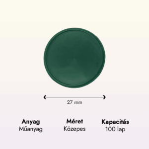 sötét zöld műanyag közepes korong adatok lapraforgó korongos füzet családinaptár