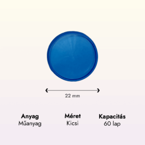 sötétkék műanyag kicsi korong adatok lapraforgó korongos füzet családinaptár