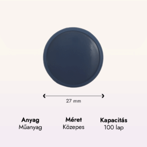 középkék műanyag közepes korong adatok lapraforgó korongos füzet családinaptár