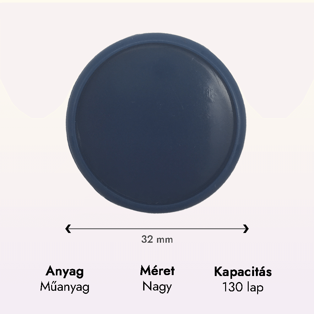 Középkék korong 1 db - nagy méretben 2 középkék műanyag nagy korong adatok lapraforgó korongos füzet családinaptár