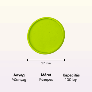 világos zöld műanyag közepes korong adatok lapraforgó korongos füzet családinaptár