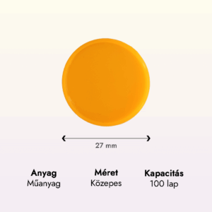 neon narancs műanyag közepes korong adatok lapraforgó korongos füzet családinaptár