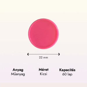neon rózsaszín műanyag kicsi korong adatok lapraforgó korongos füzet családinaptár