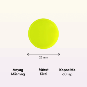 neon sárga műanyag kicsi korong adatok lapraforgó korongos füzet családinaptár