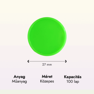 neon sötét zöld műanyag közepes korong adatok lapraforgó korongos füzet családinaptár