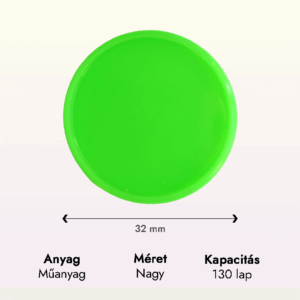 neon sötét zöld műanyag nagy korong adatok lapraforgó korongos füzet családinaptár