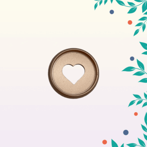 Rosegold színű szív alakú kicsi korong