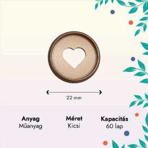 Rosegold színű szív alakú kicsi korong