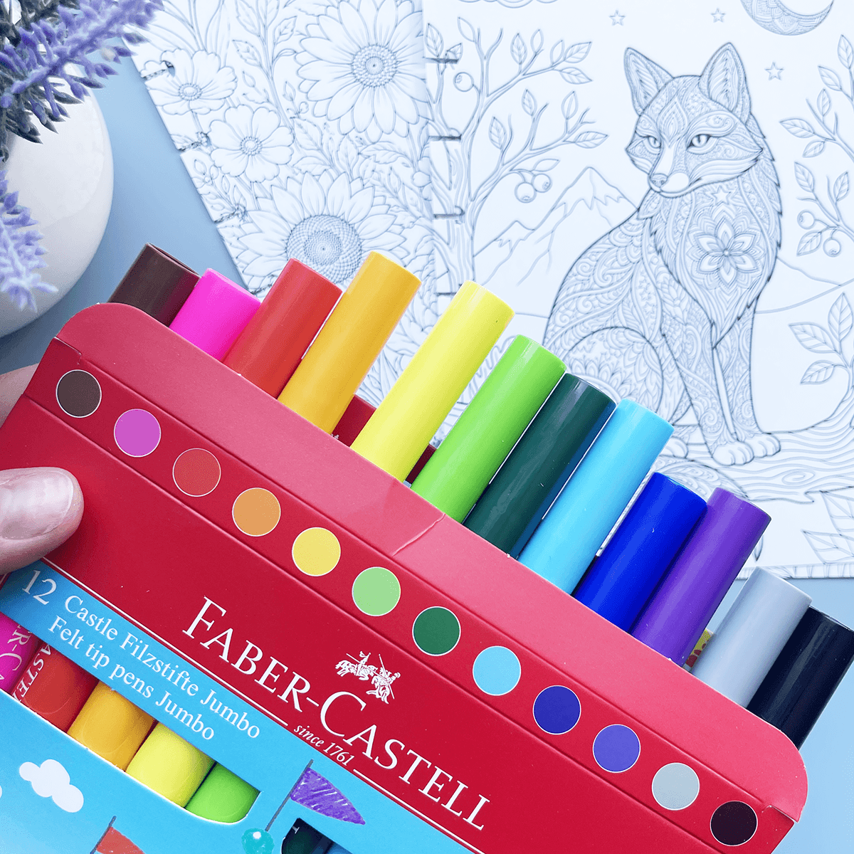 Filctoll készlet 12 db-os - vastag hegyű - Faber Castell 2 Filctoll készlet 12 db Faber Castell