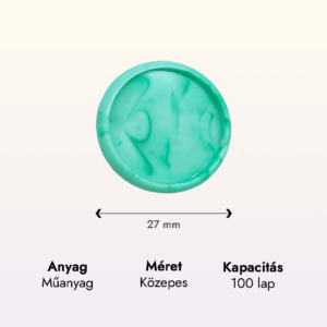 vízmosott zöld műanyag közepes korong adatok lapraforgó korongos füzet családinaptár