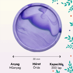 Vízmosott lila óriás korong