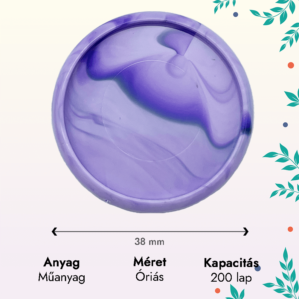 Vízmosott lila színű korong – 1 db – óriás méretben 2 Vízmosott lila óriás korong