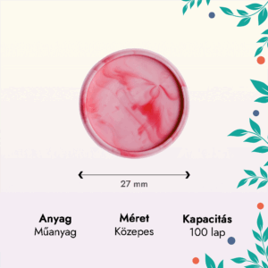 Vízmosott rózsaszín közepes korong