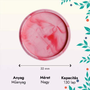 Vízmosott rózsaszín nagy korong